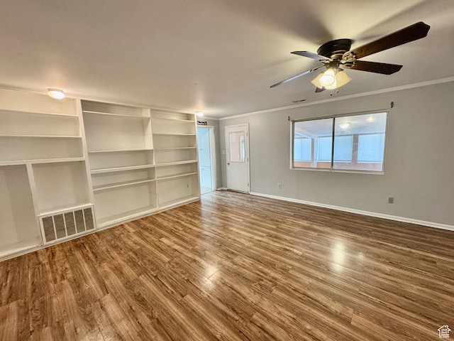 993 E 200 N, Provo, UT 84606 - interior space with wood finished floors, visible vents, crown molding, and ceiling fan