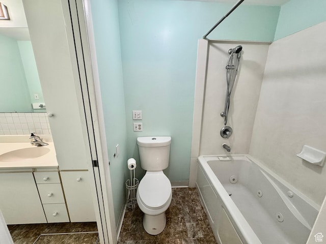 993 E 200 N, Provo, UT 84606 - full bath featuring toilet, vanity, and a combined bath / shower with jetted tub