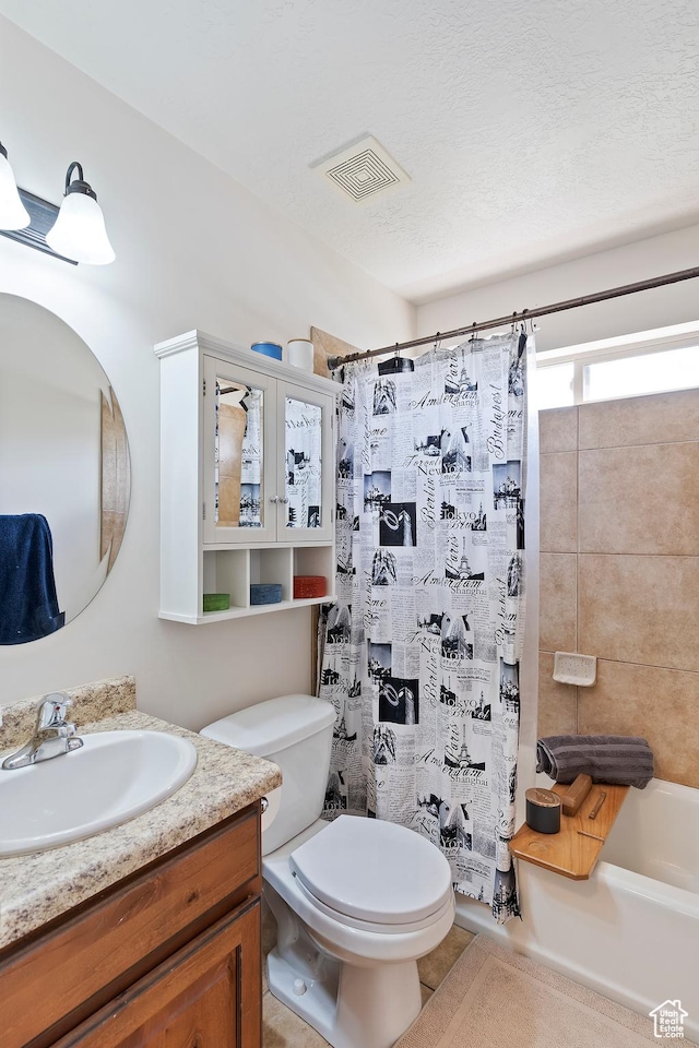 3295 S 1500 W, Perry, UT 84302 - full bath featuring shower / bath combination with curtain, visible vents, vanity, and toilet