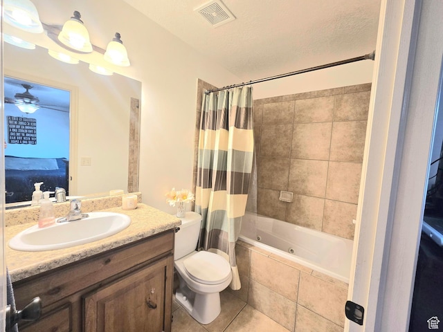 3295 S 1500 W, Perry, UT 84302 - ensuite bathroom featuring a combined bath / shower with jetted tub, vanity, toilet, and tile patterned floors