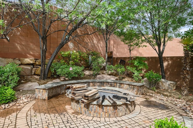 2356 S 1300 W, St George, UT 84770 - view of patio with fence and a fire pit