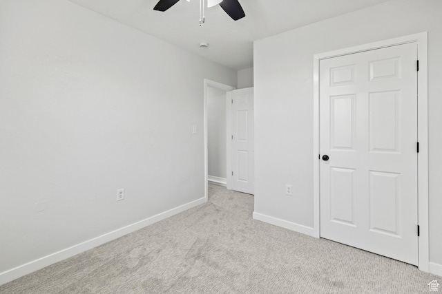 604 S Desert Willow Ln, Salina, UT 84654 - unfurnished bedroom with baseboards, a ceiling fan, and carpet flooring