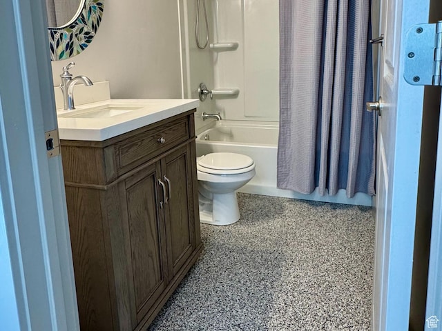 1126 E Bench View Dr N, Ogden, UT 84404 - bathroom with toilet, vanity, and shower / bathtub combination with curtain