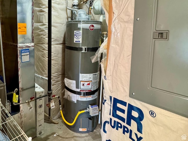 1126 E Bench View Dr N, Ogden, UT 84404 - utilities featuring strapped water heater and electric panel