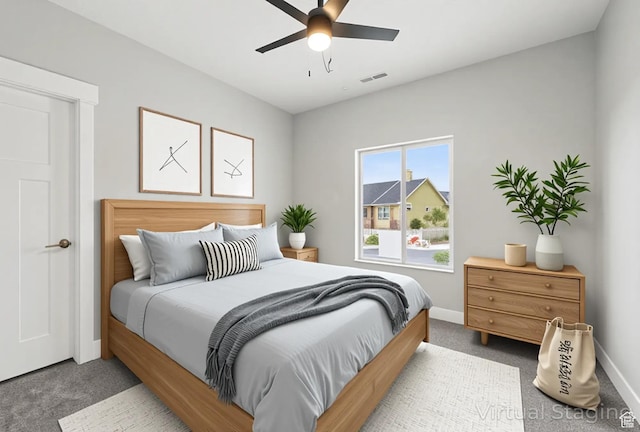1152 E Smokey Trail Way, Cedar City, UT 84721 - bedroom featuring carpet, baseboards, and a ceiling fan