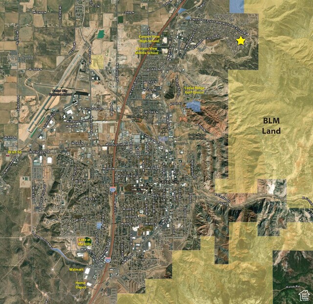 1152 E Smokey Trail Way, Cedar City, UT 84721 - aerial map of property and surrounding area