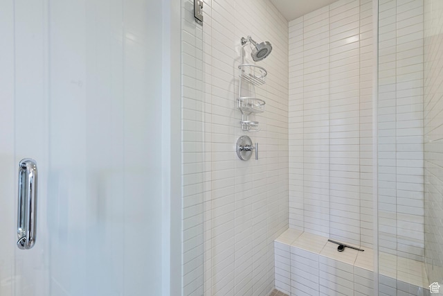 full bathroom with a stall shower