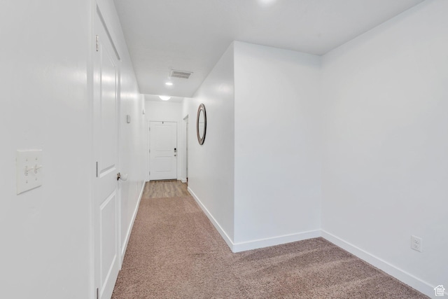 1784 S 360 W, Payson, UT 84651 - hallway featuring baseboards, visible vents, and light colored carpet