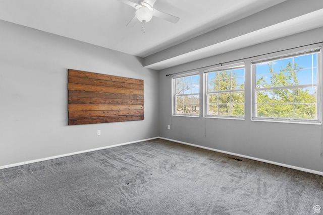 81 W Pheasantbrook Cir N, Centerville, UT 84014 - carpeted spare room with baseboards, a ceiling fan, and visible vents