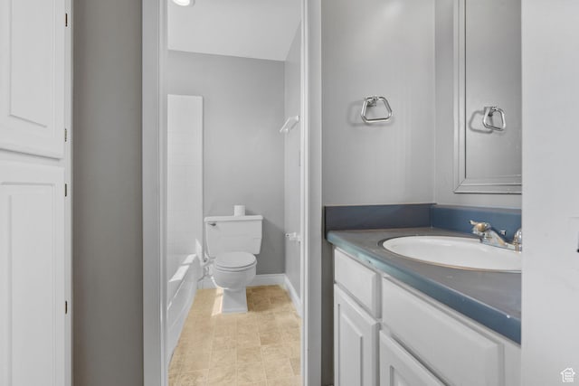 81 W Pheasantbrook Cir N, Centerville, UT 84014 - bathroom with toilet, vanity, and baseboards