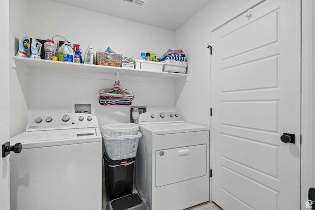 551 S 1020 W Unit 102, American Fork, UT 84003 - clothes washing area featuring visible vents, washer and clothes dryer, and laundry area