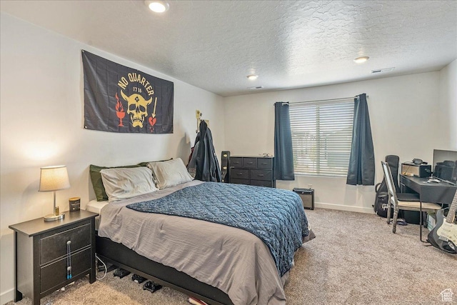 278 N Portside Ln, Saratoga Springs, UT 84045 - bedroom featuring carpet, a textured ceiling, baseboards, and visible vents