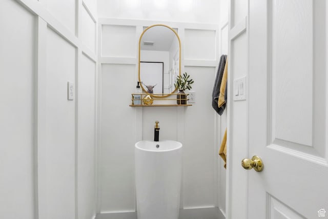 bathroom with visible vents