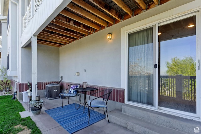 view of patio / terrace with central AC