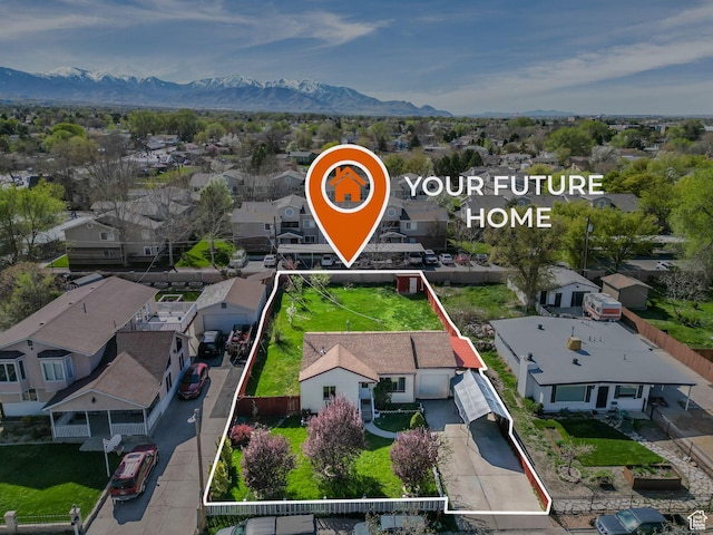 3760 S 3325 W, West Valley City, UT 84119 - drone / aerial view featuring a mountain view and a residential view