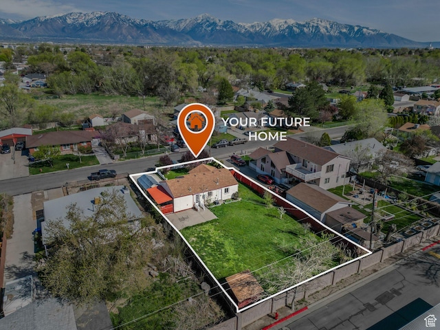 3760 S 3325 W, West Valley City, UT 84119 - birds eye view of property featuring a residential view and a mountain view