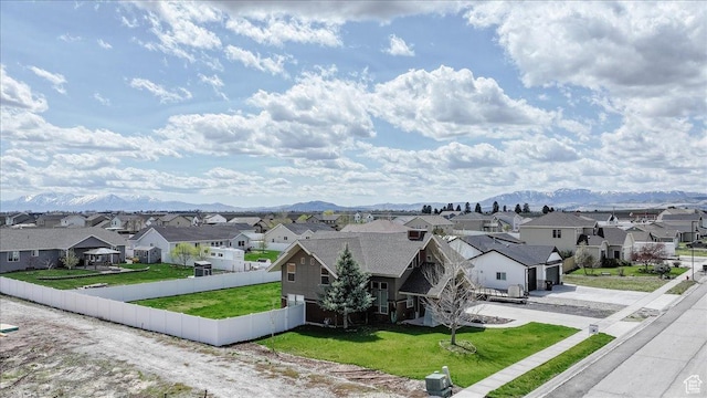 9 W Cedar Ln, Franklin, ID 83237 - drone / aerial view featuring a residential view and a mountain view