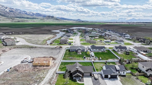 9 W Cedar Ln, Franklin, ID 83237 - aerial view with a mountain view and a residential view