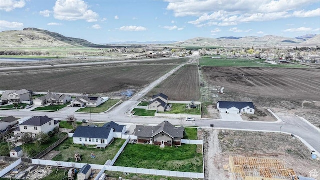 9 W Cedar Ln, Franklin, ID 83237 - aerial view with a residential view and a mountain view
