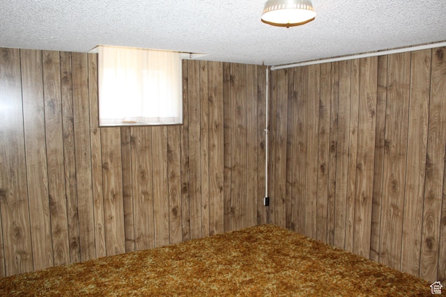 781 Bonneville Way, Tooele, UT 84074 - carpeted spare room featuring a textured ceiling and wooden walls