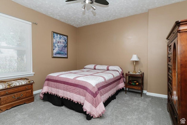 449 S 2nd E, Preston, ID 83263 - bedroom with baseboards, carpet, and a textured ceiling