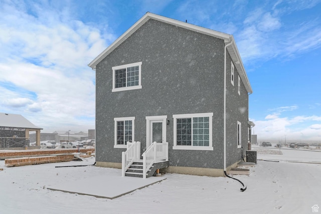 6717 N Tulle Mtn, Eagle Mountain, UT 84005 - back of house with stucco siding and central AC unit