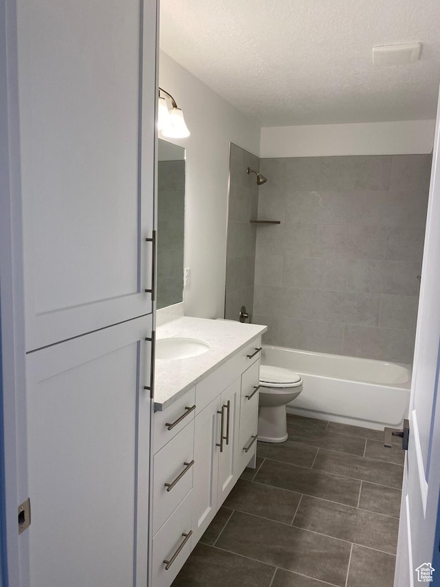332 N 3250 W Unit 3, West Point, UT 84015 - full bath with washtub / shower combination, a textured ceiling, toilet, and vanity