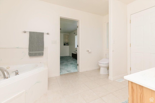 1176 E 900 S, Preston, ID 83263 - bathroom featuring a jetted tub, vanity, and tile patterned floors