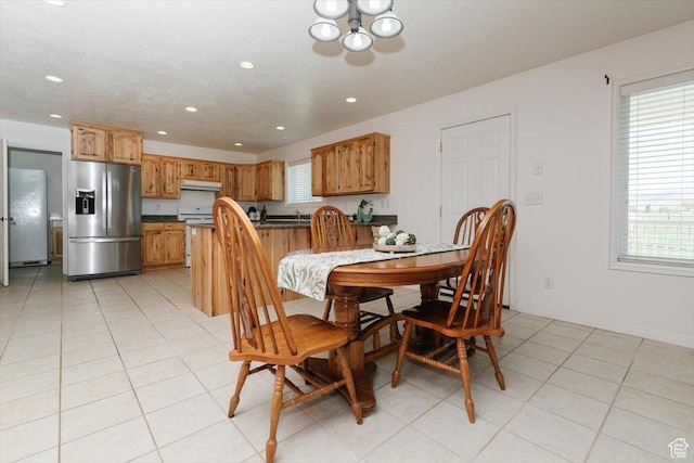 1176 E 900 S, Preston, ID 83263 - dining space with recessed lighting, a chandelier, and light tile patterned floors