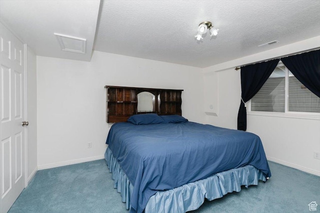 1176 E 900 S, Preston, ID 83263 - carpeted bedroom featuring attic access and a textured ceiling