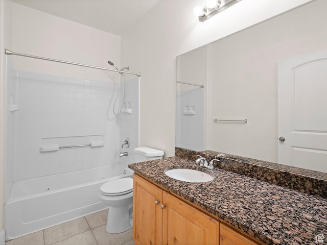 165 S Pleasant Grove Blvd Unit 45, Pleasant Grove, UT 84062 - full bath with tile patterned floors, vanity, shower / tub combination, and toilet