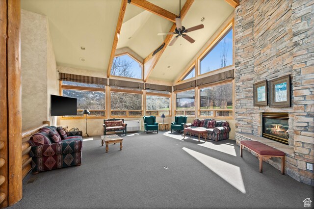 1975 Picabo St, Park City, UT 84098 - sunroom / solarium with beamed ceiling