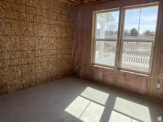 view of spare room