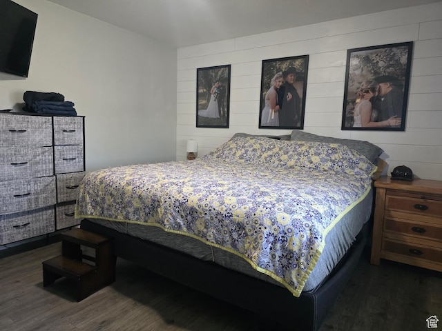 322 S 800 W, Vernal, UT 84078 - bedroom featuring dark wood finished floors and wood walls