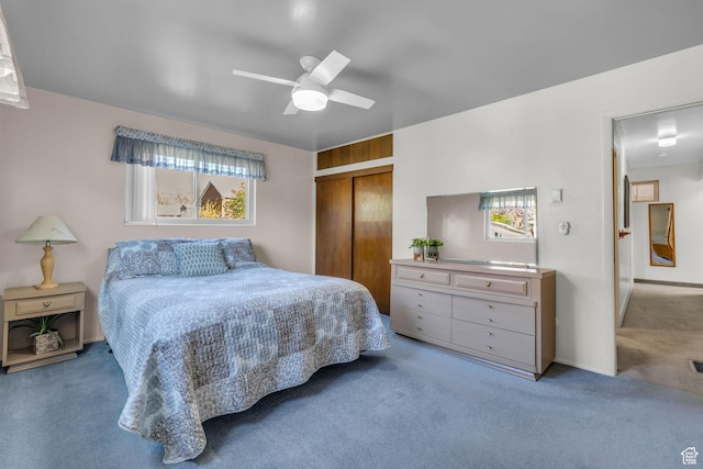 311 E 100 S, Springville, UT 84663 - carpeted bedroom with a closet and ceiling fan