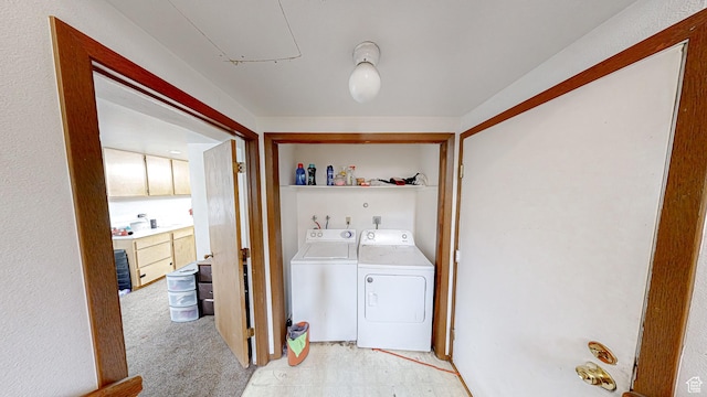 laundry area with washer and dryer and laundry area