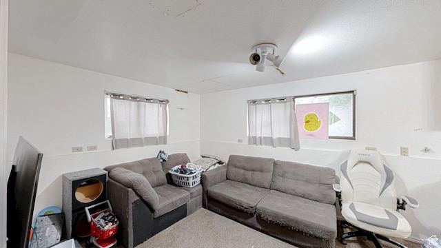 living area featuring plenty of natural light