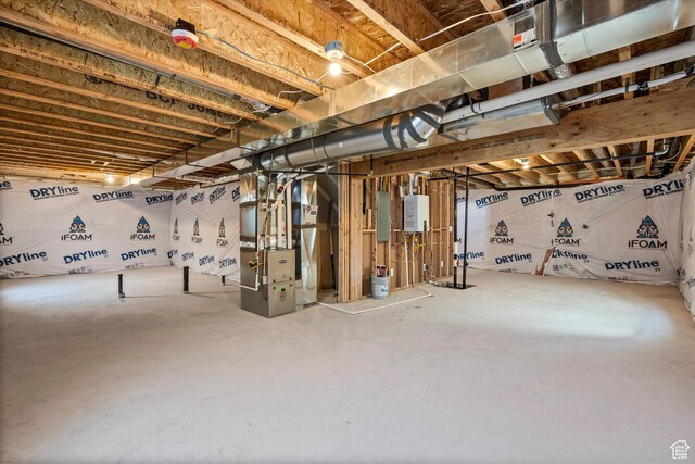 3448 S 3100 W Unit 153, West Haven, UT 84401 - unfinished below grade area with heating unit and water heater