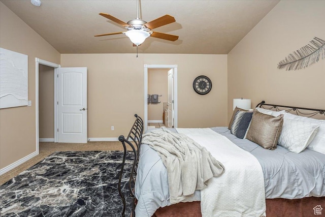 5195 S 5825 W, Hooper, UT 84315 - carpeted bedroom with connected bathroom, ceiling fan, and baseboards