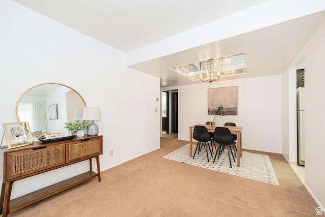 325 E 2550 N Unit 4, North Ogden, UT 84414 - dining space with carpet, baseboards, and an inviting chandelier