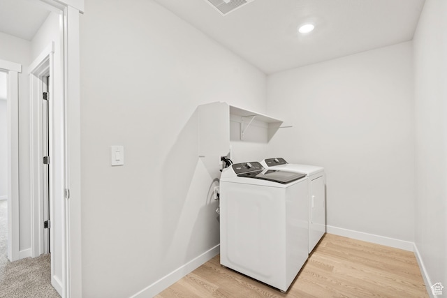 3444 S 3100 W Unit 154, West Haven, UT 84401 - laundry area with washing machine and clothes dryer, baseboards, light wood-type flooring, and recessed lighting