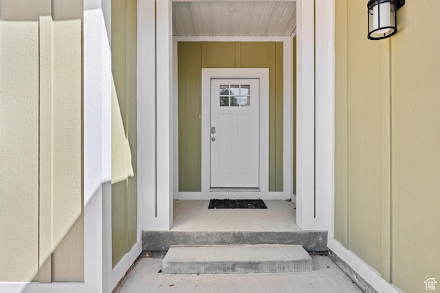 1428 N Broad Hollow Rd, Garden City, UT 84028 - doorway to property with board and batten siding