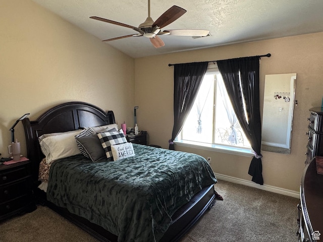 532 N 300 E, Roosevelt, UT 84066 - carpeted bedroom with baseboards, ceiling fan, and multiple windows