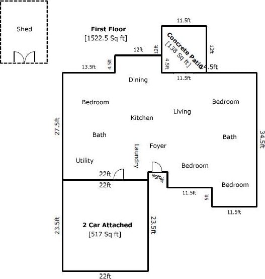532 N 300 E, Roosevelt, UT 84066 - plan