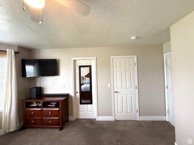 909 E 1520 N, American Fork, UT 84003 - carpeted bedroom featuring a textured ceiling, baseboards, and a ceiling fan