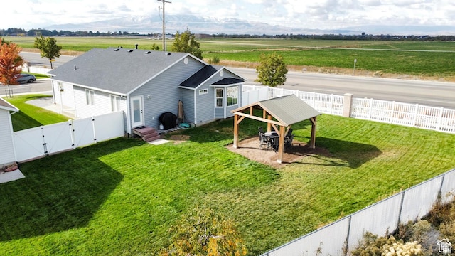bird's eye view featuring a rural view