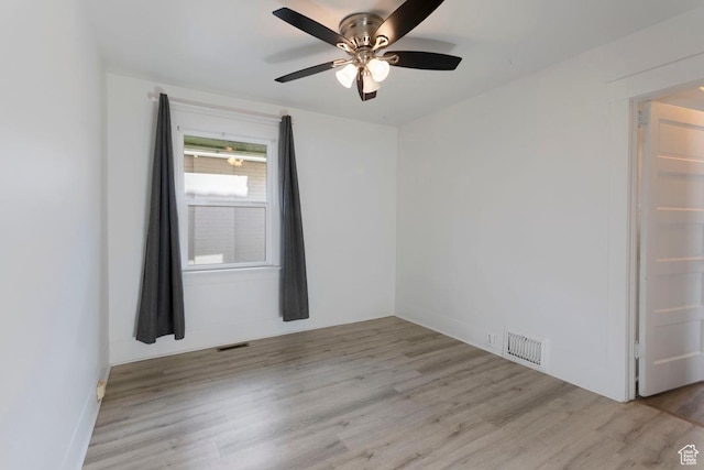 751 E Browning Ave S, Salt Lake City, UT 84105 - empty room featuring light wood-style flooring, visible vents, and a ceiling fan