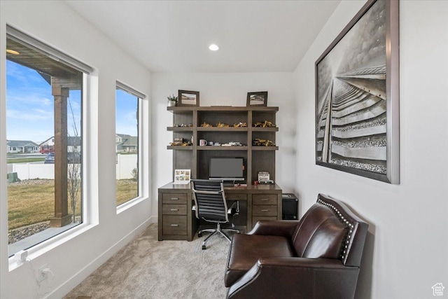 733 E 750 S, Preston, ID 83263 - office featuring light carpet, baseboards, and recessed lighting