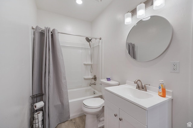 788 N 2100 E, Spanish Fork, UT 84660 - full bath featuring vanity, toilet, wood finished floors, and shower / tub combo