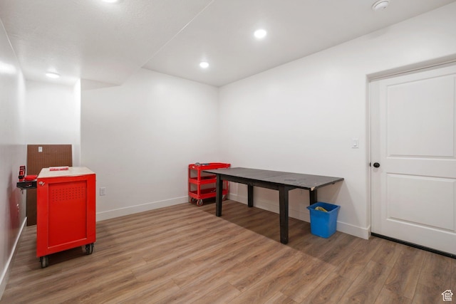 788 N 2100 E, Spanish Fork, UT 84660 - recreation room with baseboards, recessed lighting, and wood finished floors